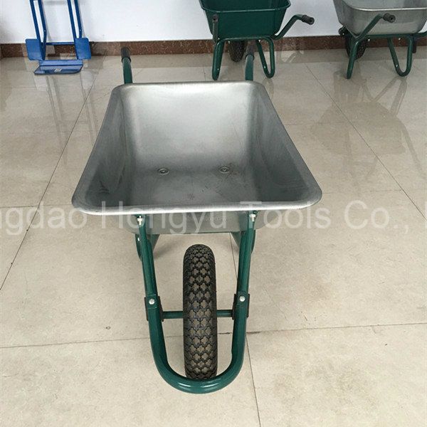 New Zinc Coated Metal Tray Wheel Barrow